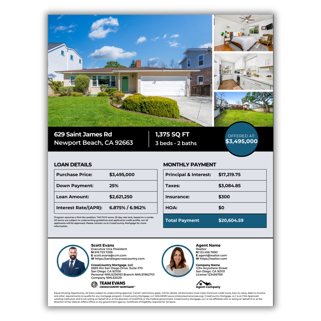 Payment Listing Flyer sample
