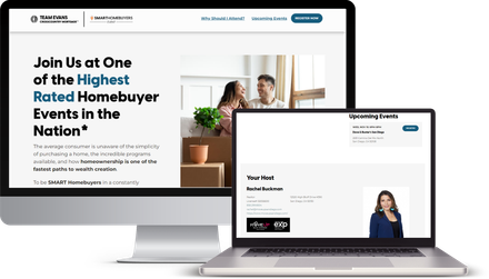 SMART Homebuyers website shown across desktop and laptop